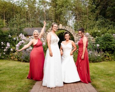 Lesley Ann and Julie-Marie walking through the gardens at Fernhill House Hotel & Gardens – JOD Photography